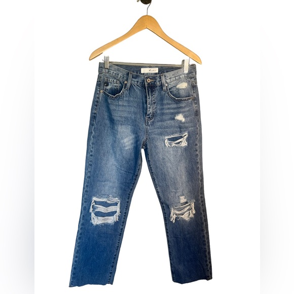 KanCan Cropped Ankle Straight Leg Jeans - Picture 3 of 8
